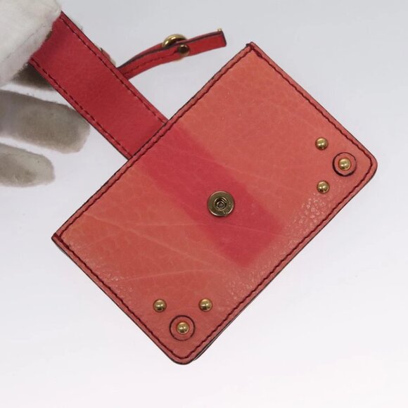 Chloe Card Case Leather Pink Auth 102045V - Picture 2 of 16